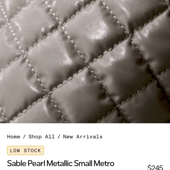 Sable Pearl Metallic Small Metro Tote - Picture 13 of 16